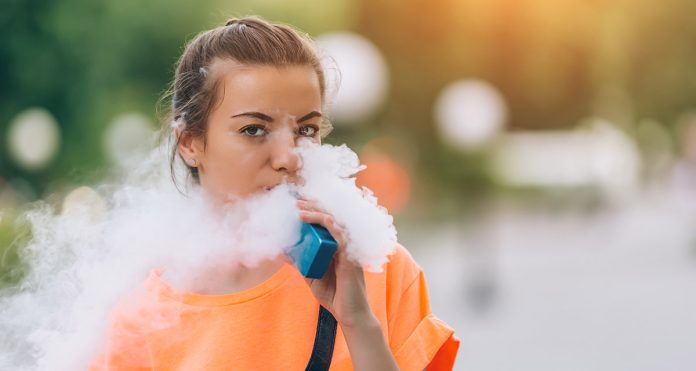 Girl Vaping